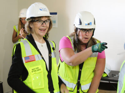 Sen. Smith had the opportunity to observe the progress on the new facility.
