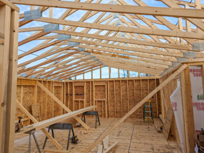 Homes in Battle Lake under construction