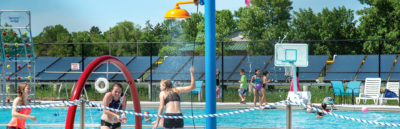 swimming in the aquatic center